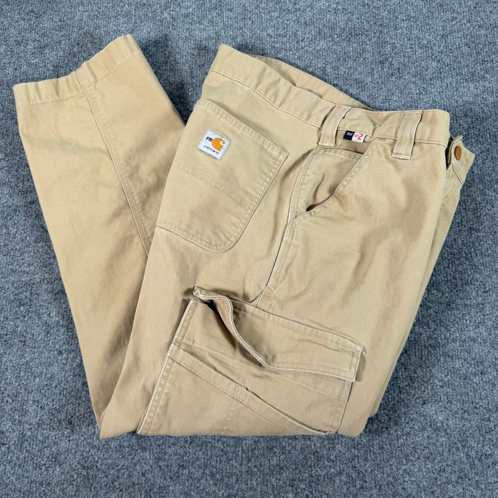Carhartt FR Flame Resistant Rugged Flex Cargo Pants Khaki 31x30 Mens #4944